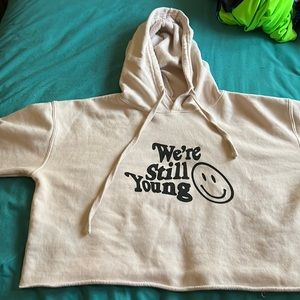Bought it on Fanjoy (mystery hoodie), size Medium, 70% Cotton 30% Polyester